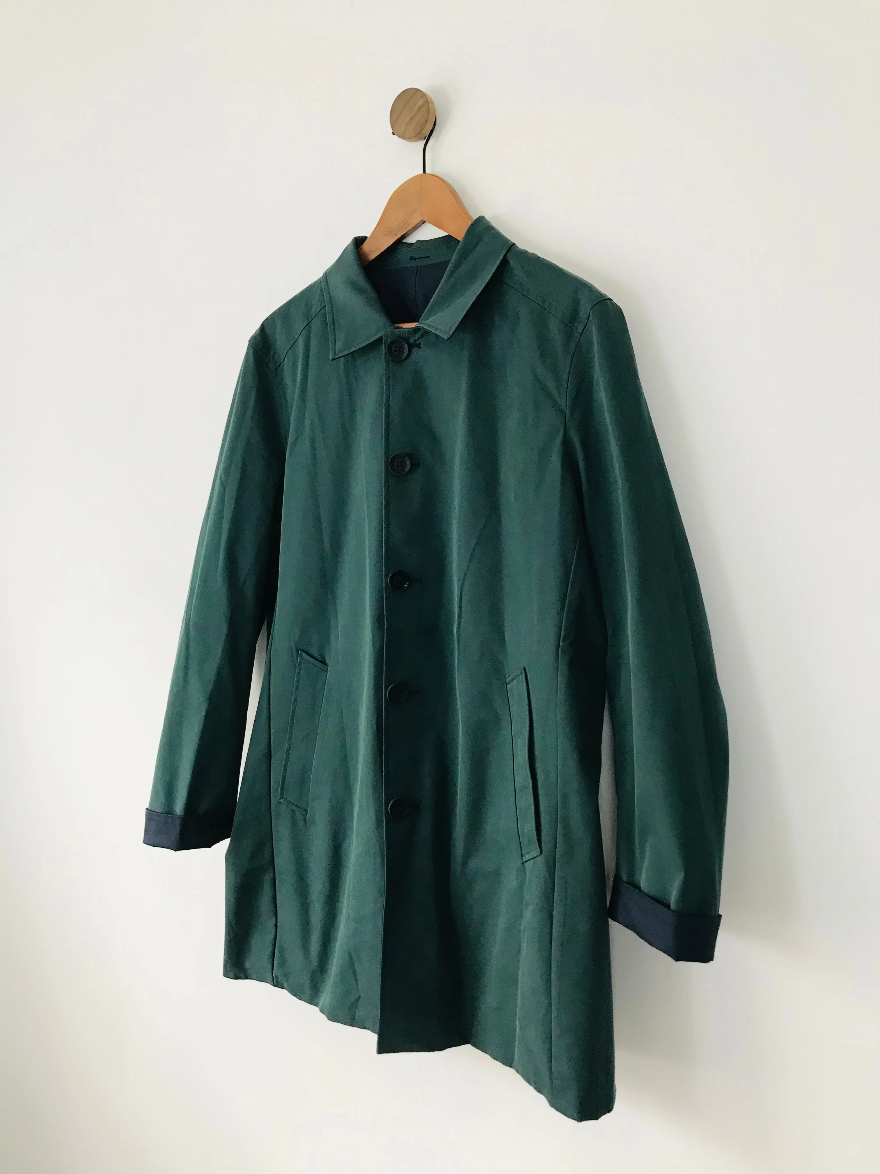 Guards London Men’s Reversible Overcoat Hunting Jacket | 38 M | Navy Blue Green