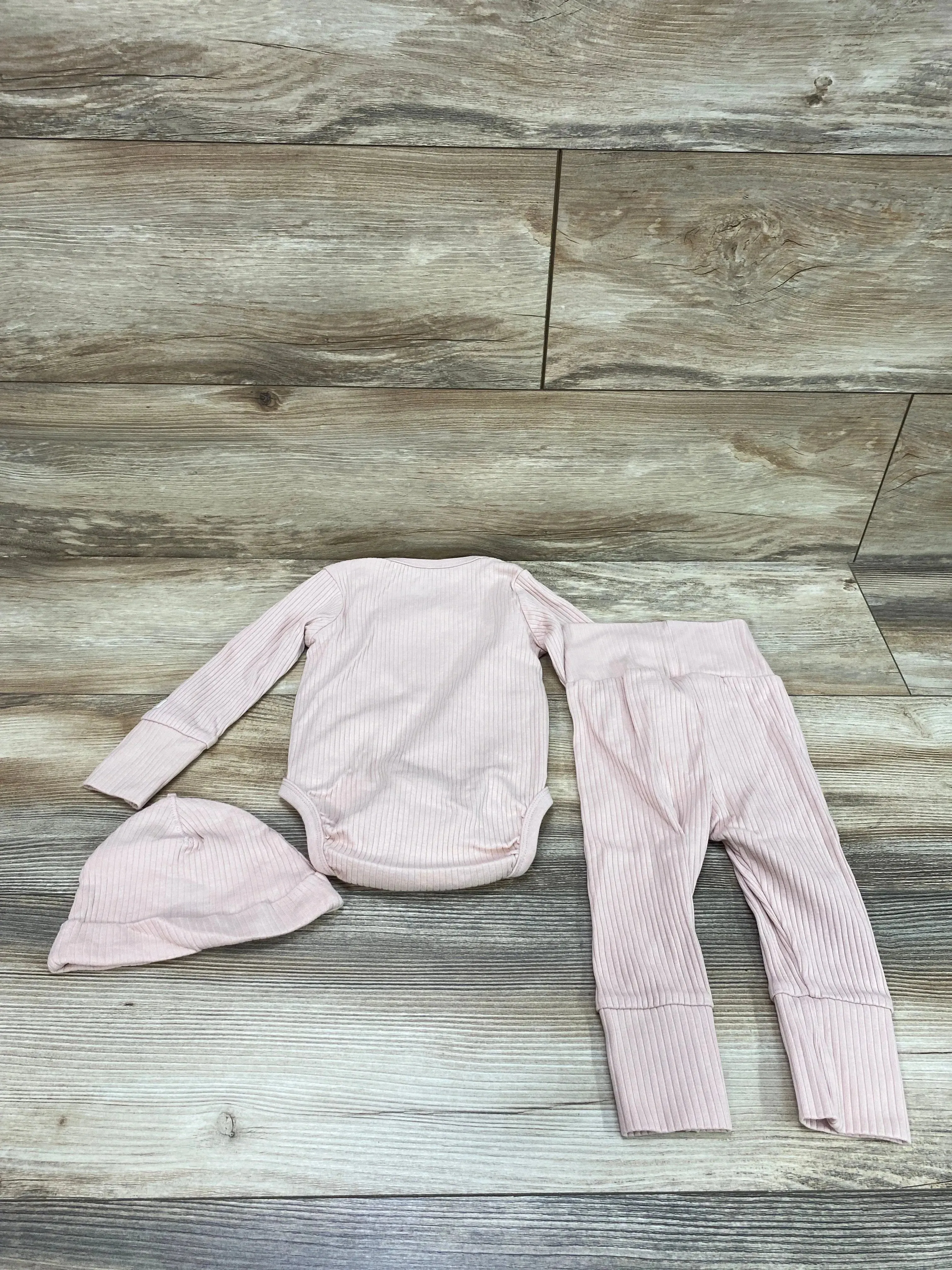 H&M 3pc Adjustable Fit Bodysuit Set Pink sz 6m