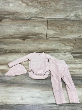 H&M 3pc Adjustable Fit Bodysuit Set Pink sz 6m