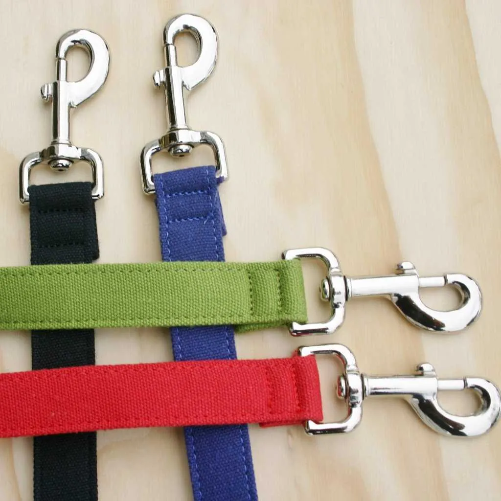 Hemp Dog Leash 10 Foot Happy Camper w/clasp Basic Red