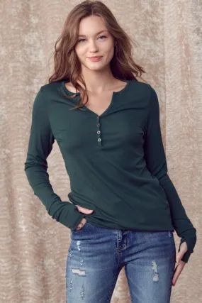 Henley Knit Top