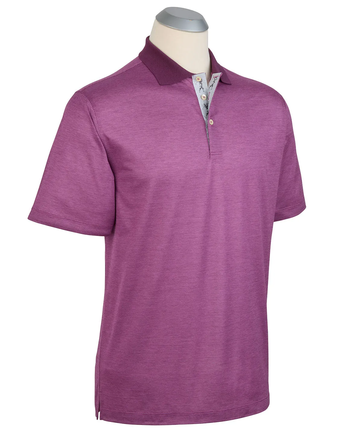 Heritage Italian Cotton Micro Stripe Polo Shirt