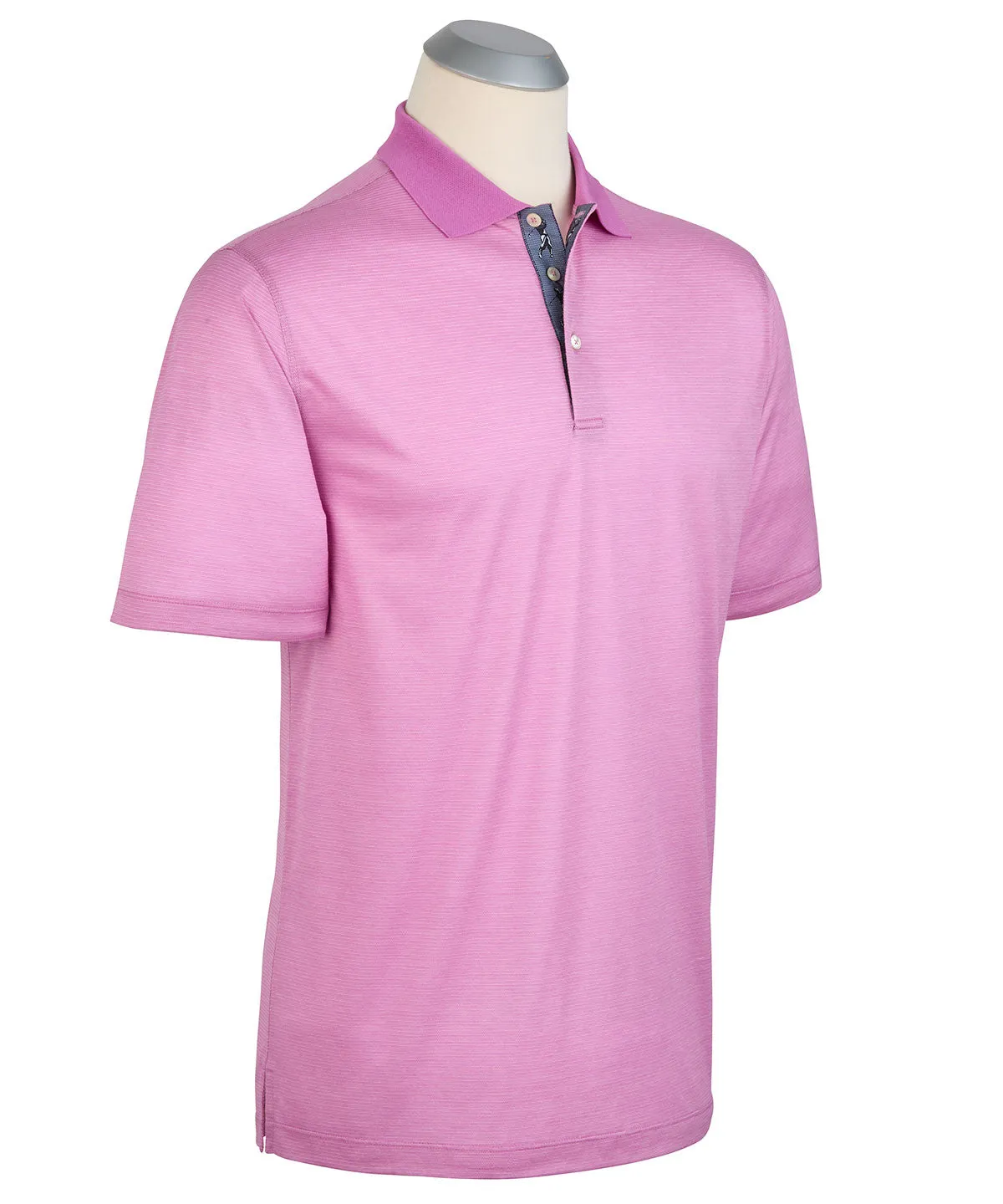 Heritage Italian Cotton Micro Stripe Polo Shirt