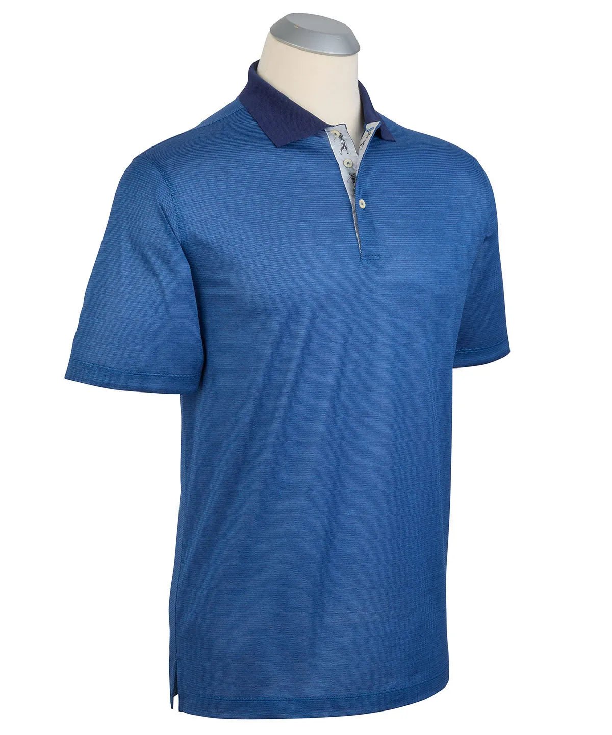 Heritage Italian Cotton Micro Stripe Polo Shirt