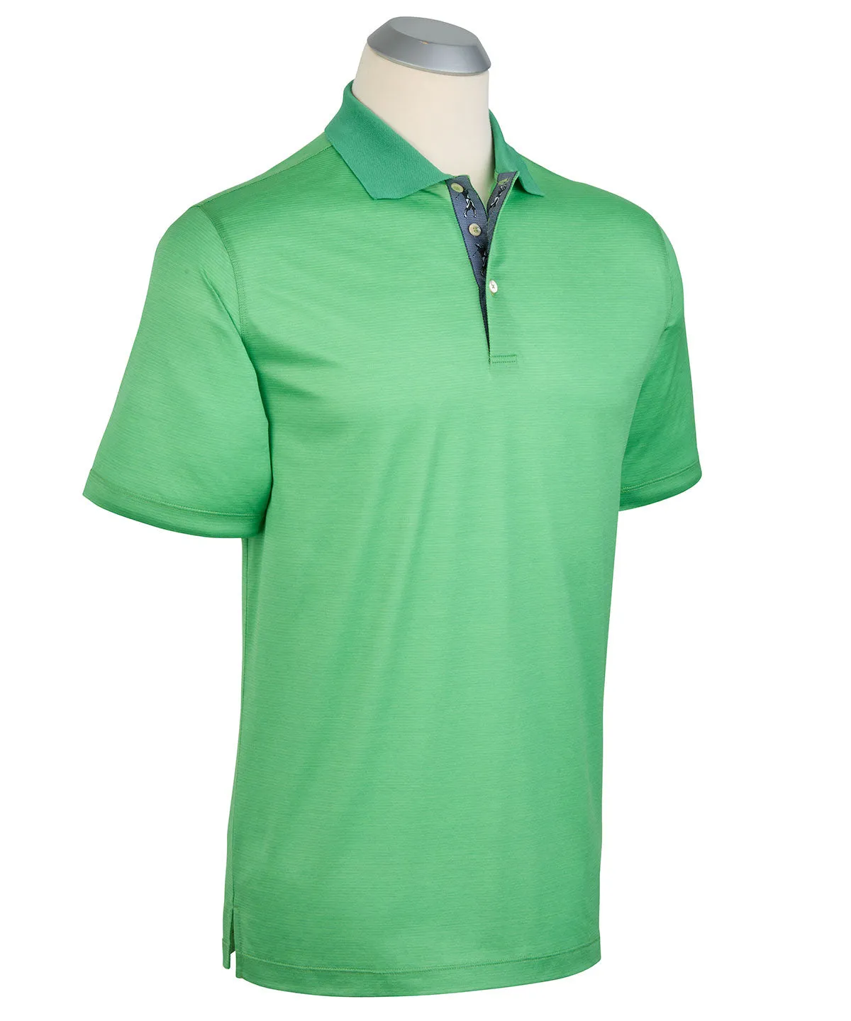 Heritage Italian Cotton Micro Stripe Polo Shirt