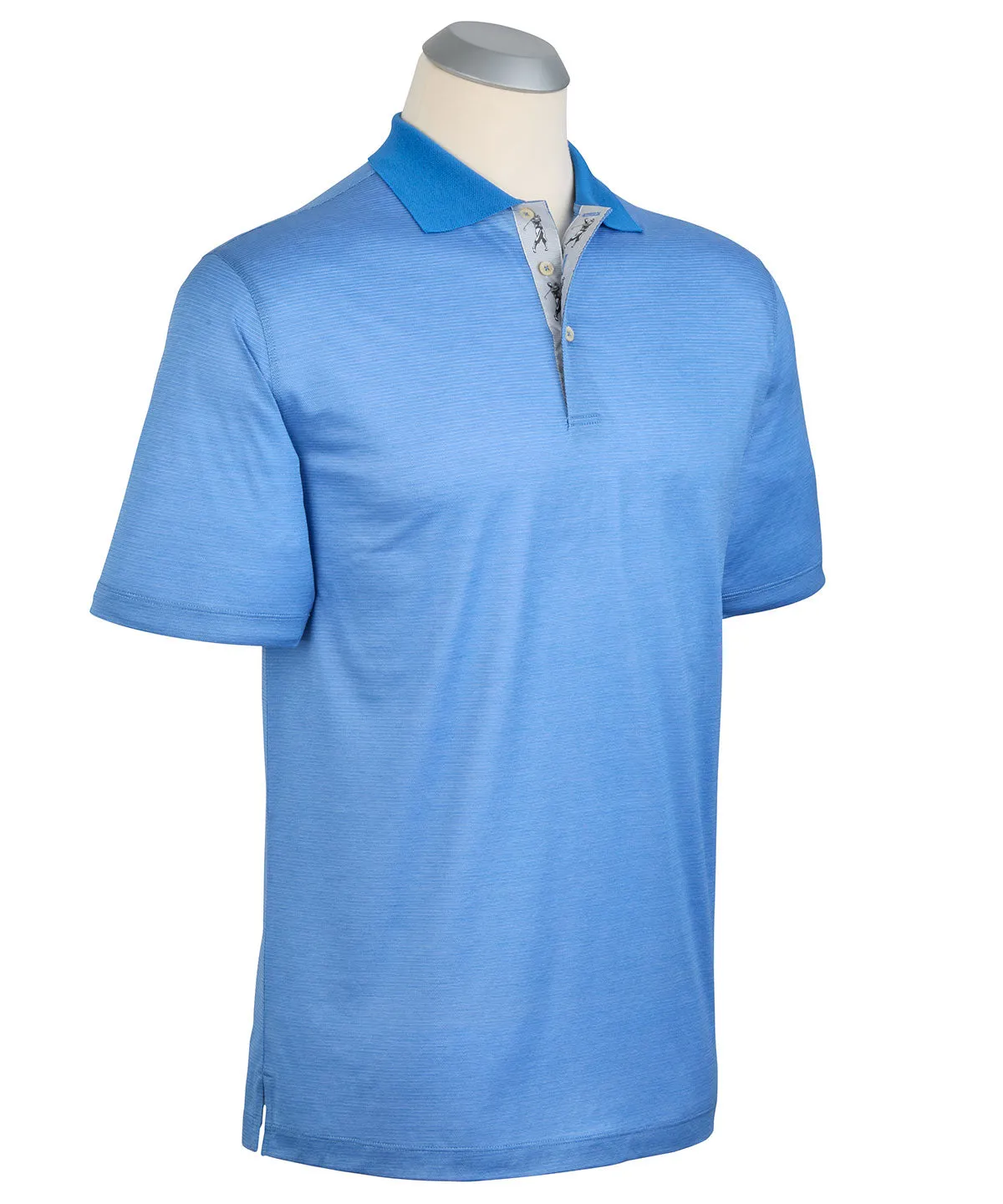 Heritage Italian Cotton Micro Stripe Polo Shirt