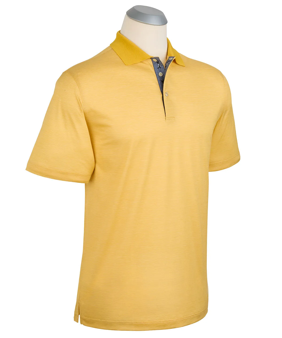 Heritage Italian Cotton Micro Stripe Polo Shirt