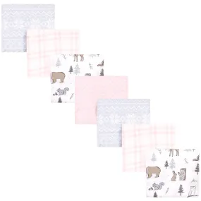 Hudson Baby Cotton Flannel Receiving Blankets Bundle, Winter Forest