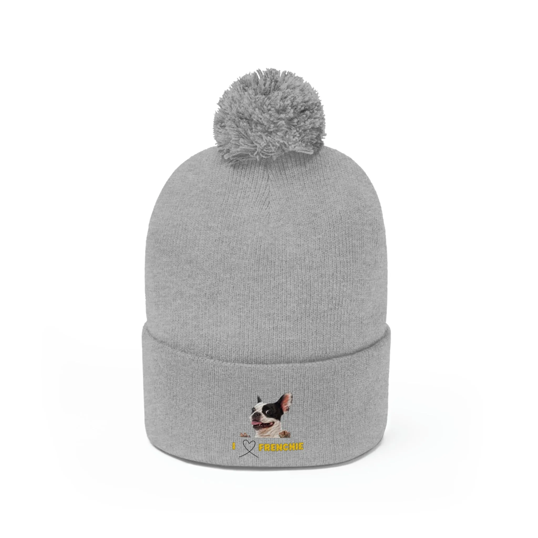 I love my French Bulldog Dog POD Pom Pom Beanie