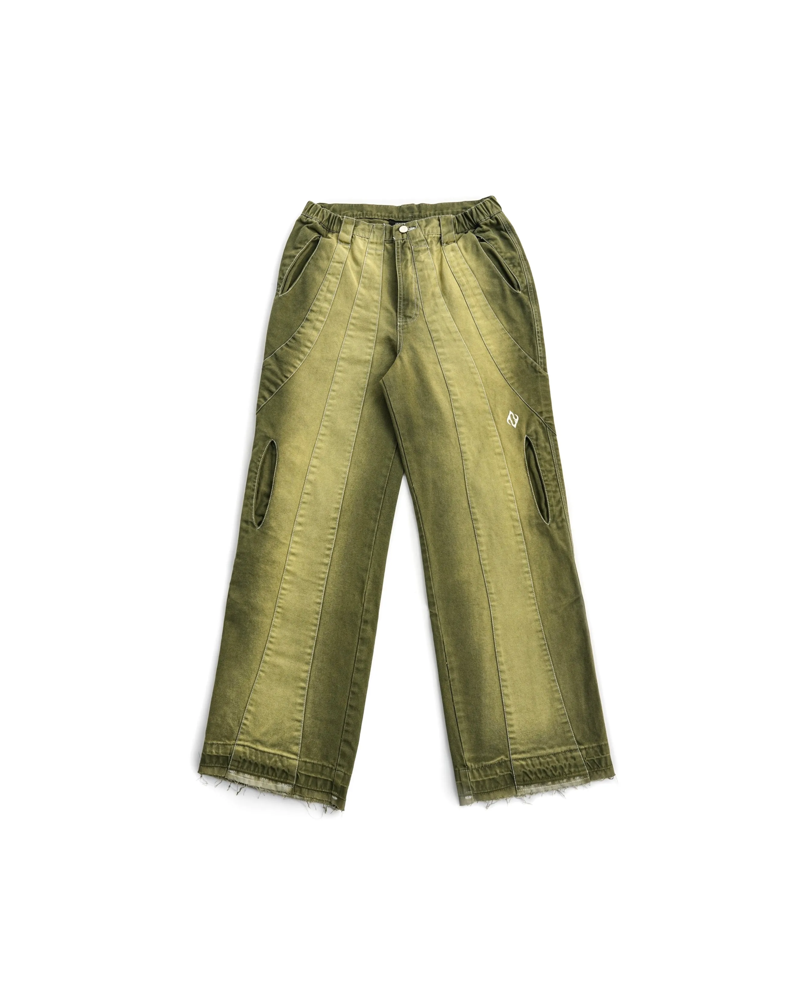 Infinity Panelled Jeans-Monkey Green - RTW