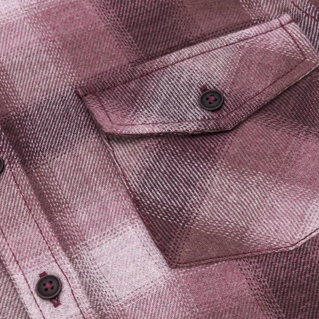 Isla Flannel Check Ladies Shirt - Burgundy by Hoggs of Fife