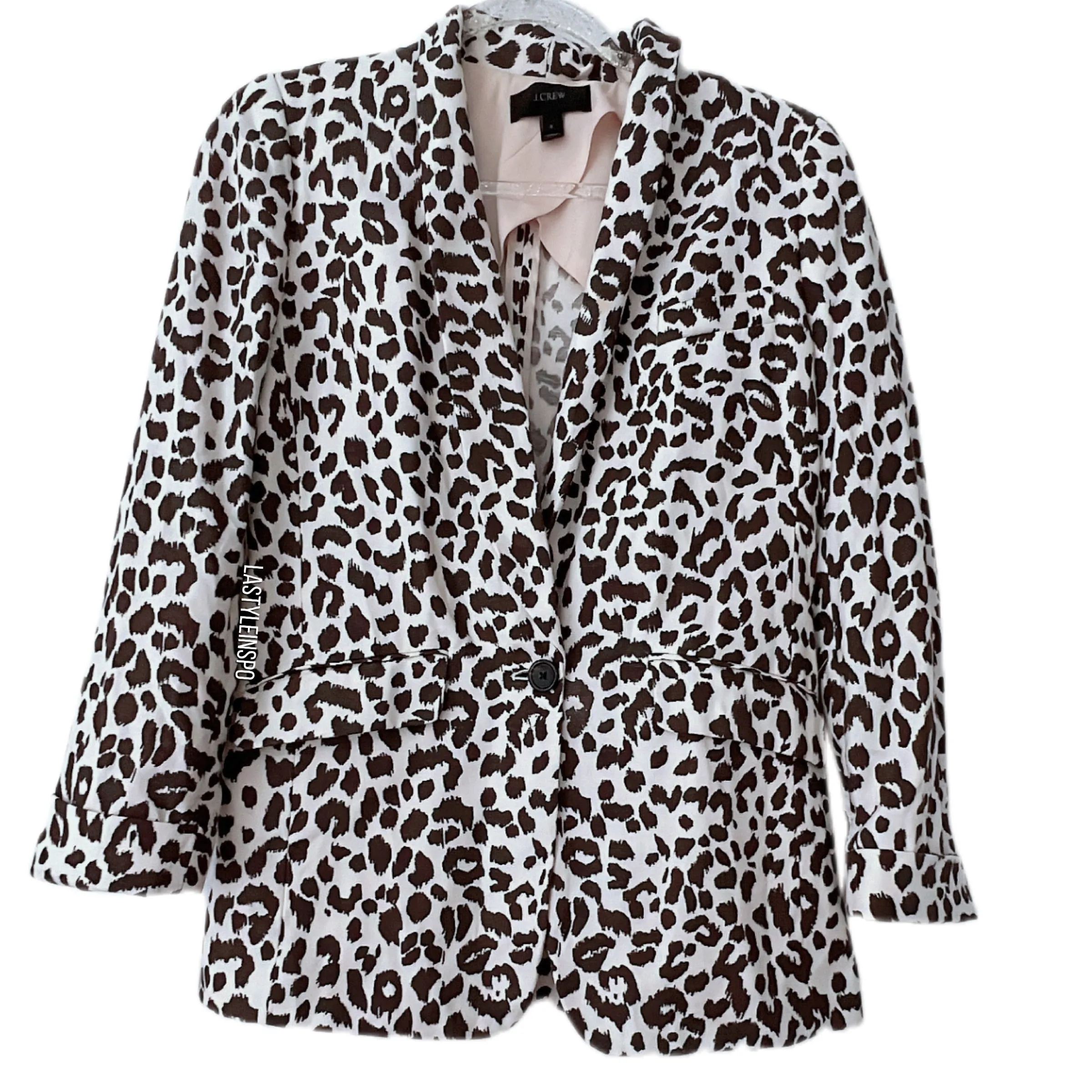 J Crew Womens Blazer Animal Print Leopard Size 2