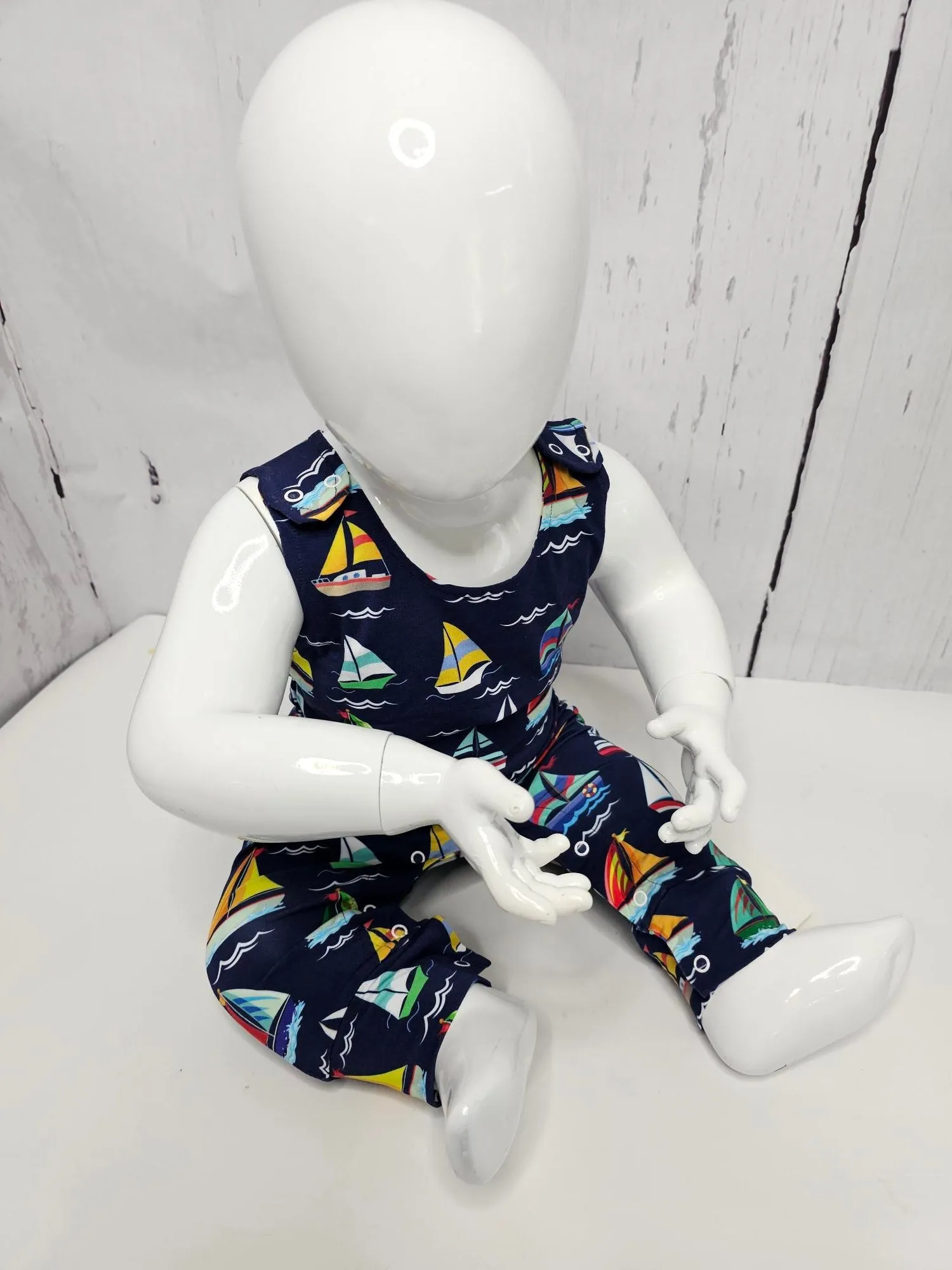 Jumper  Happy Sailing  Soft Bamboo Navy with colors Toddler