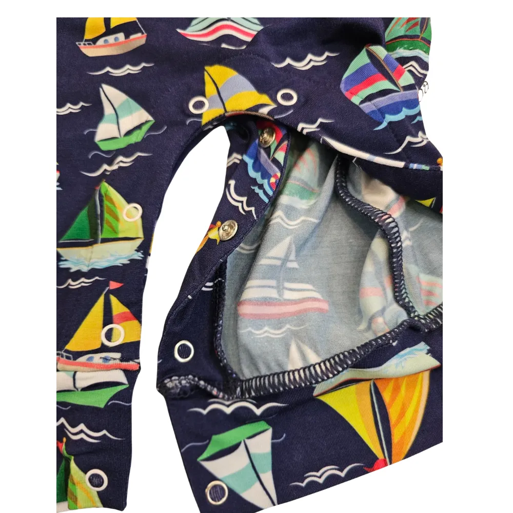 Jumper  Happy Sailing  Soft Bamboo Navy with colors Toddler