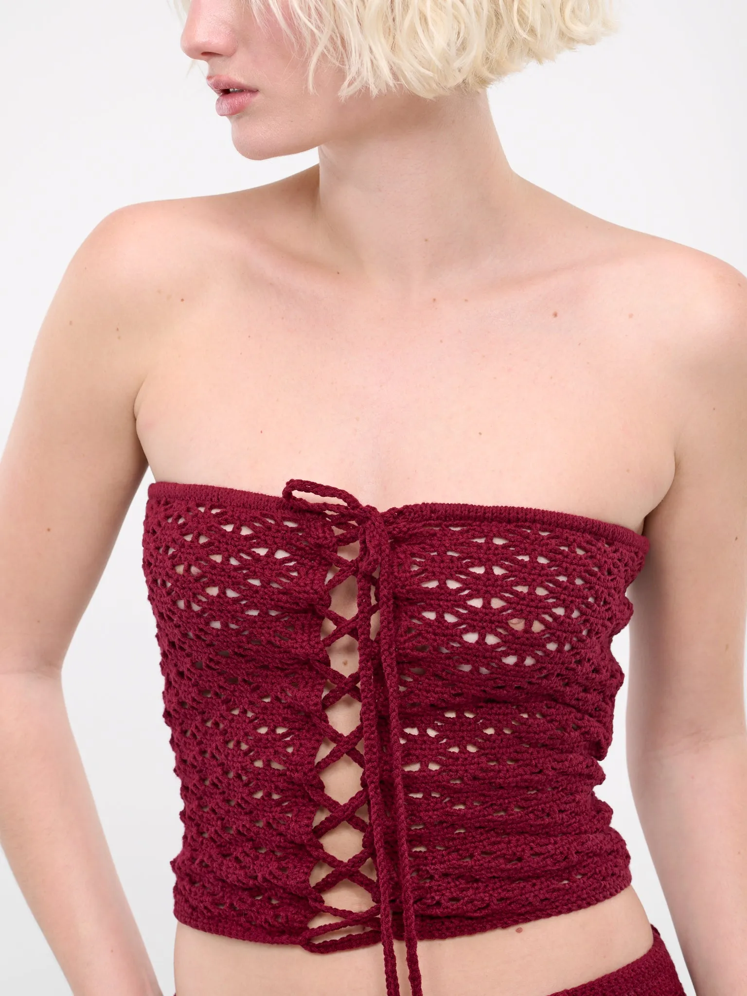 Knit Tube Top (UN-TOP-01-BURGUNDY)