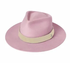 Kooringal Ladies Wide Brim Fedora Cara - Dusty Pink