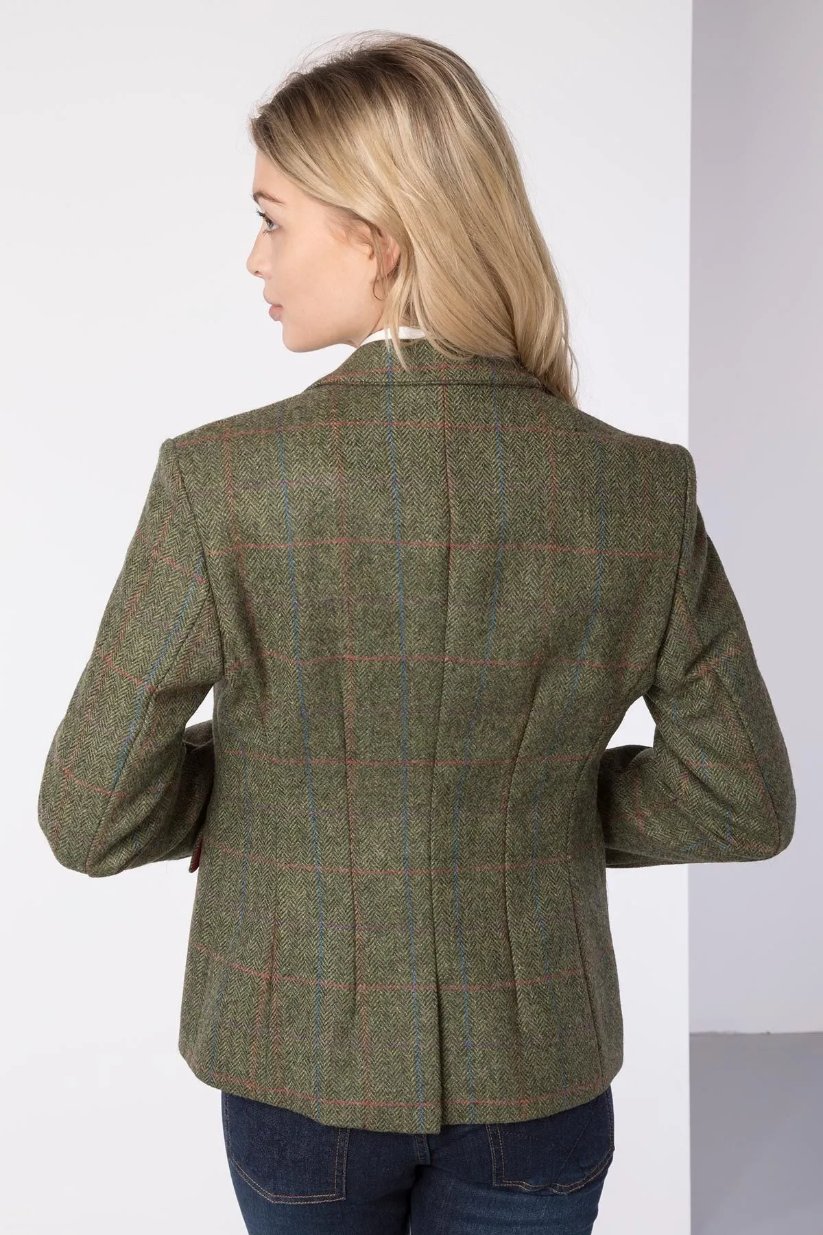 Ladies Short Fitted Tweed Jacket Blazer - Holly