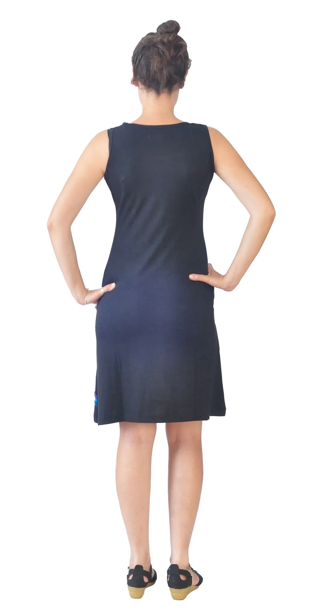 ladies-sleeveless-dress-colorful-piping-and-patch-design-with-front-zip-pocket-galaxy1-lmn-4066