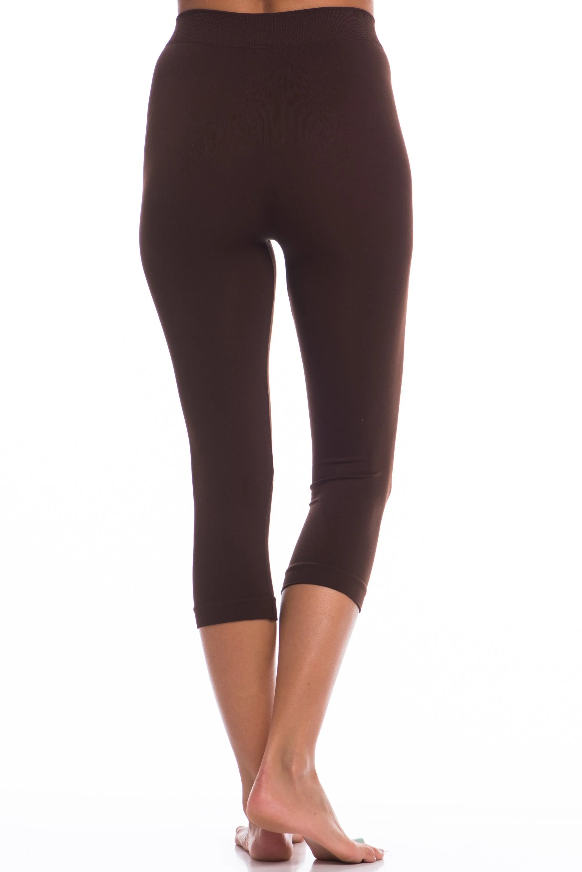 Lovable Brown Copped Leggings