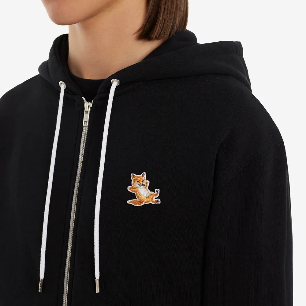 Maison Kitsune Chillax Fox Patch Zipped Hoodie Black IU00353KM0001 P199