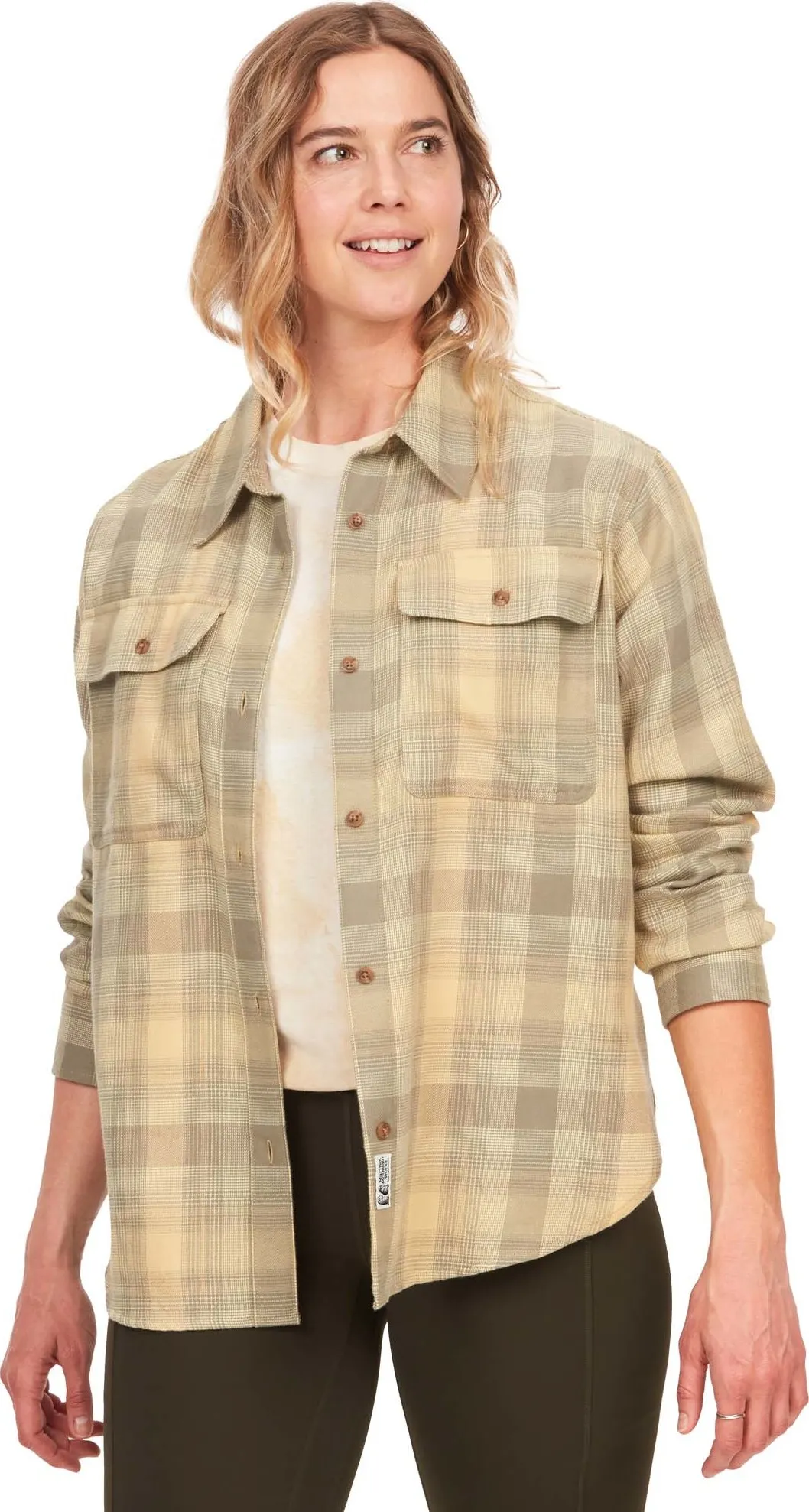 Marmot Women&#x27;s Fairfax Light Weight Boyfriend Flannel Wheat | Buy Marmot Women&#x27;s Fairfax Light Weight Boyfriend Flannel Wheat here | Outnorth