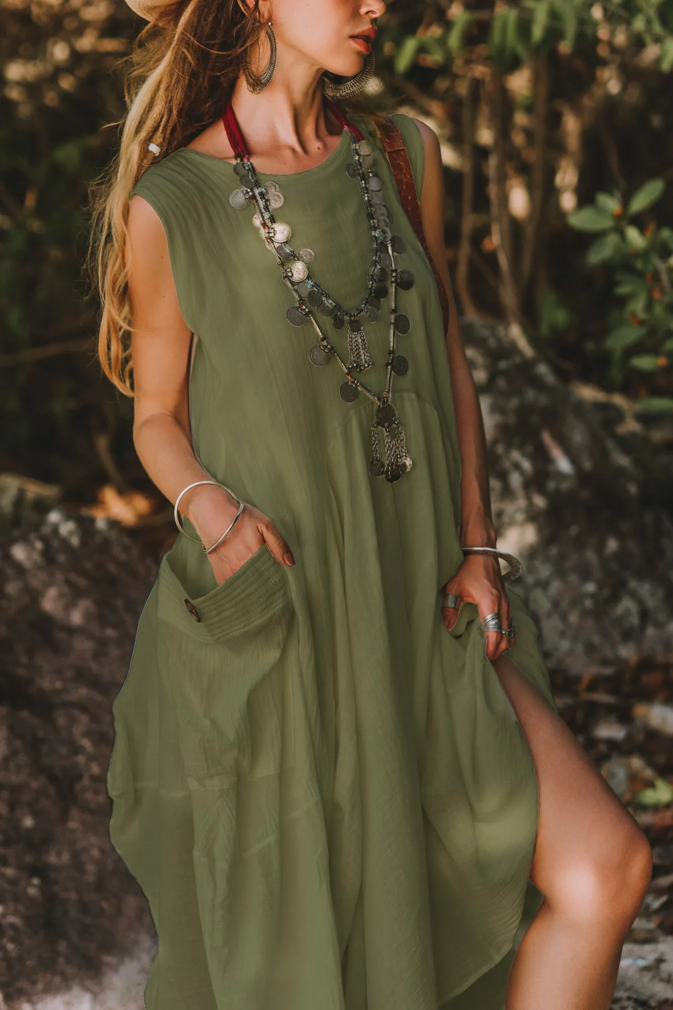 Maxi Dress Wayan Olive