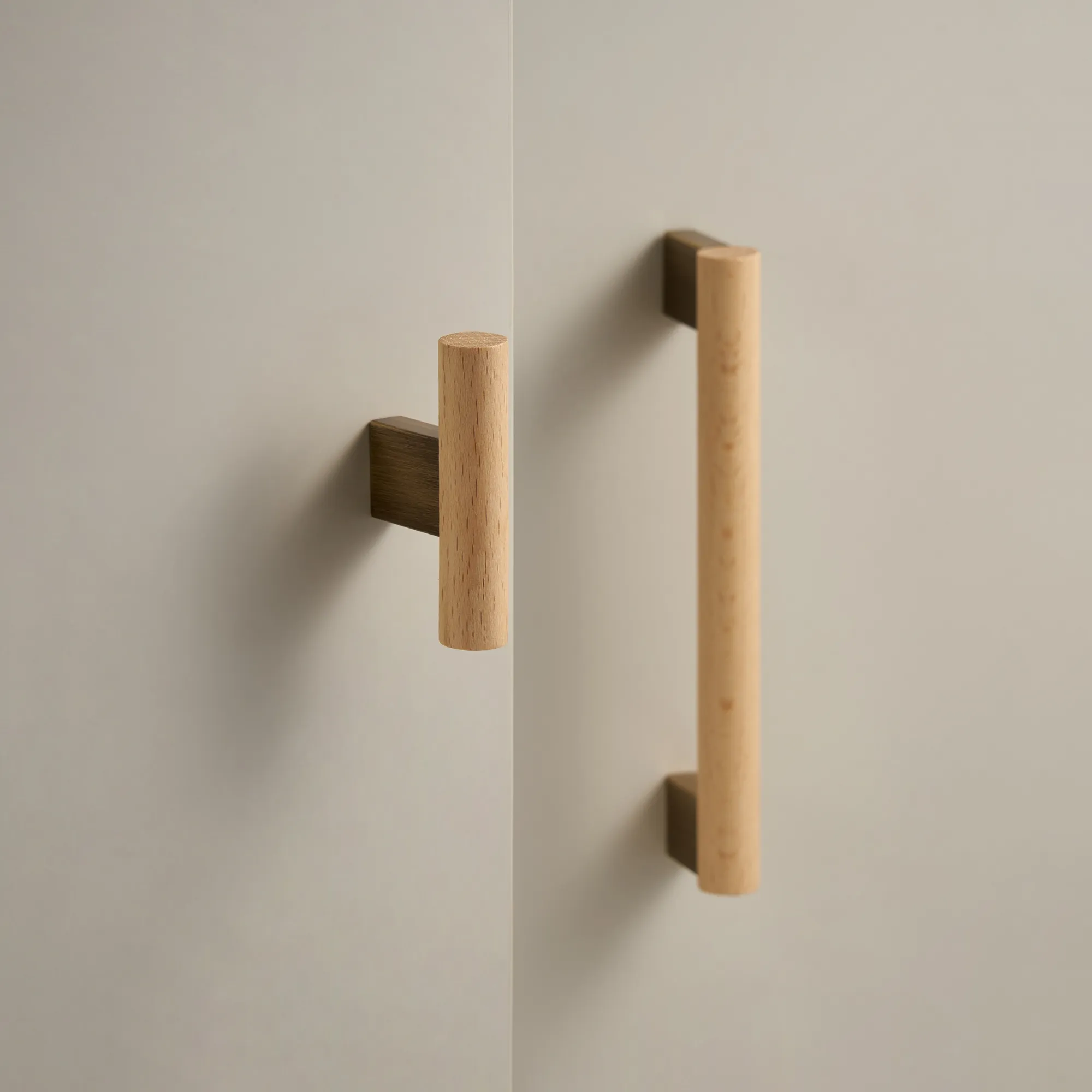 MIRAGE / Beech Wood & Solid Brass Handles