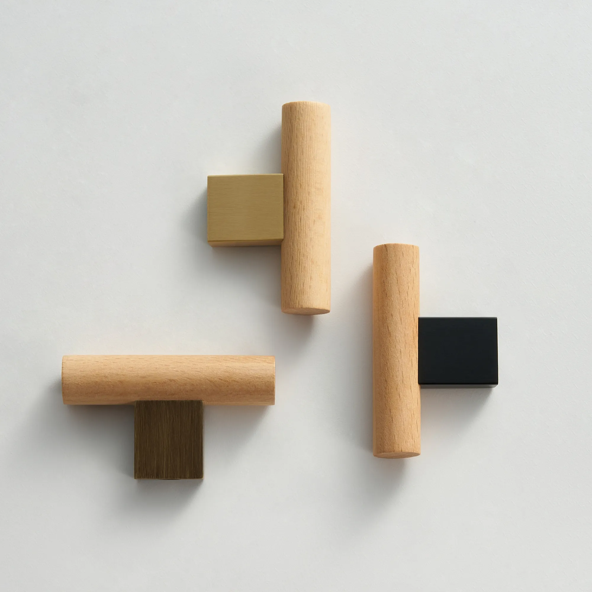 MIRAGE / Beech Wood & Solid Brass Handles