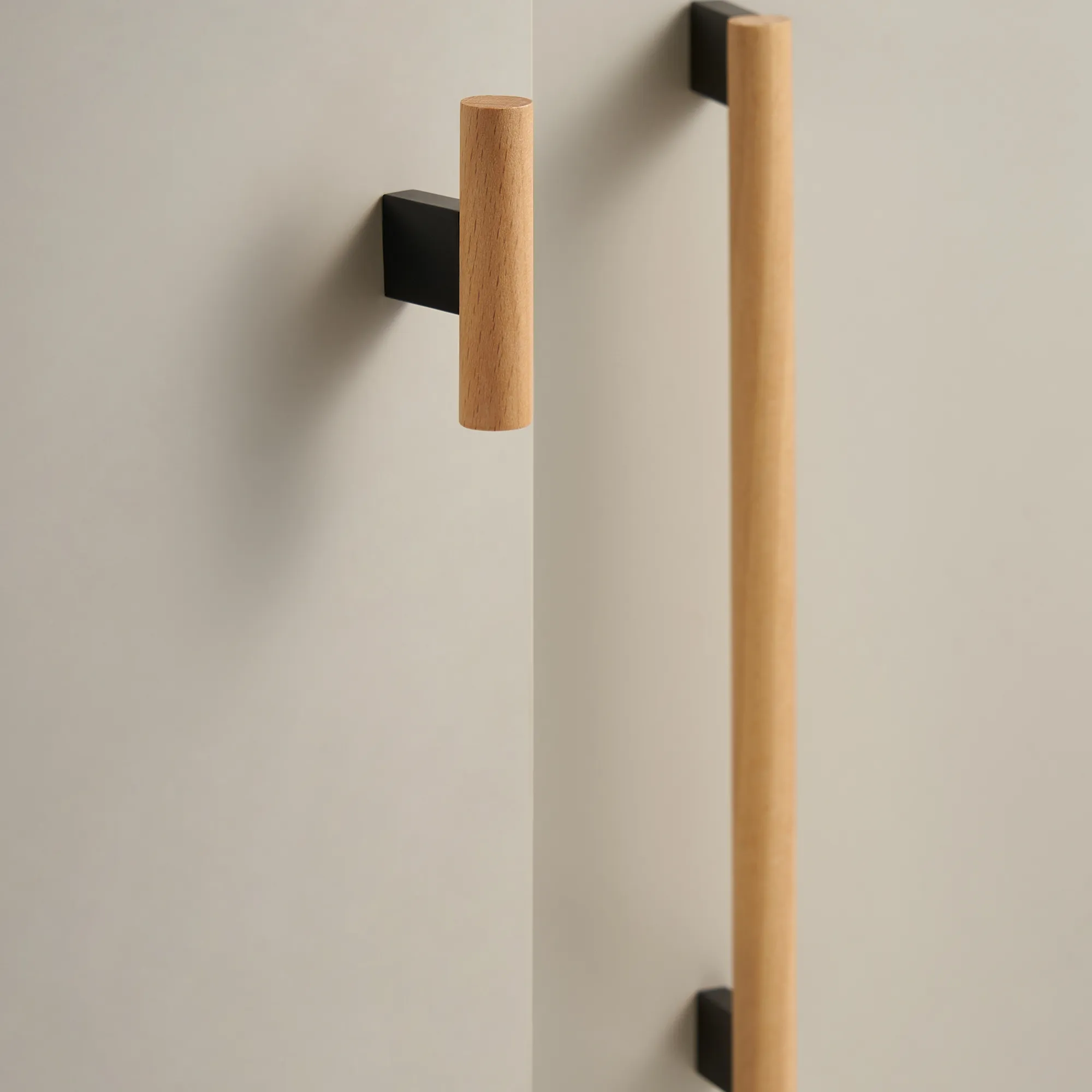 MIRAGE / Beech Wood & Solid Brass Handles