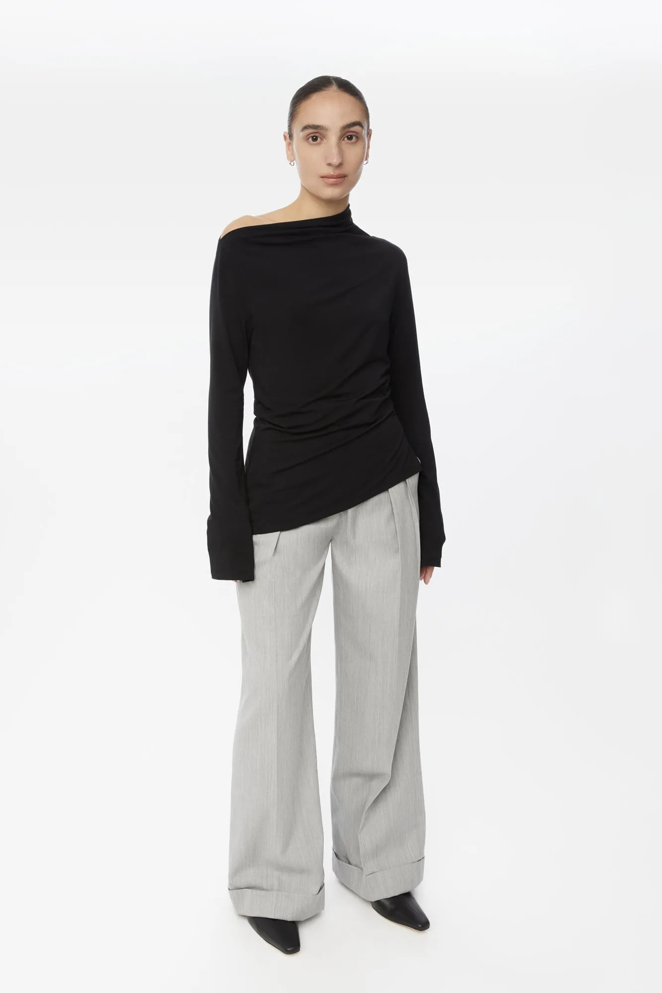 Modal Asymmetric Knit Top