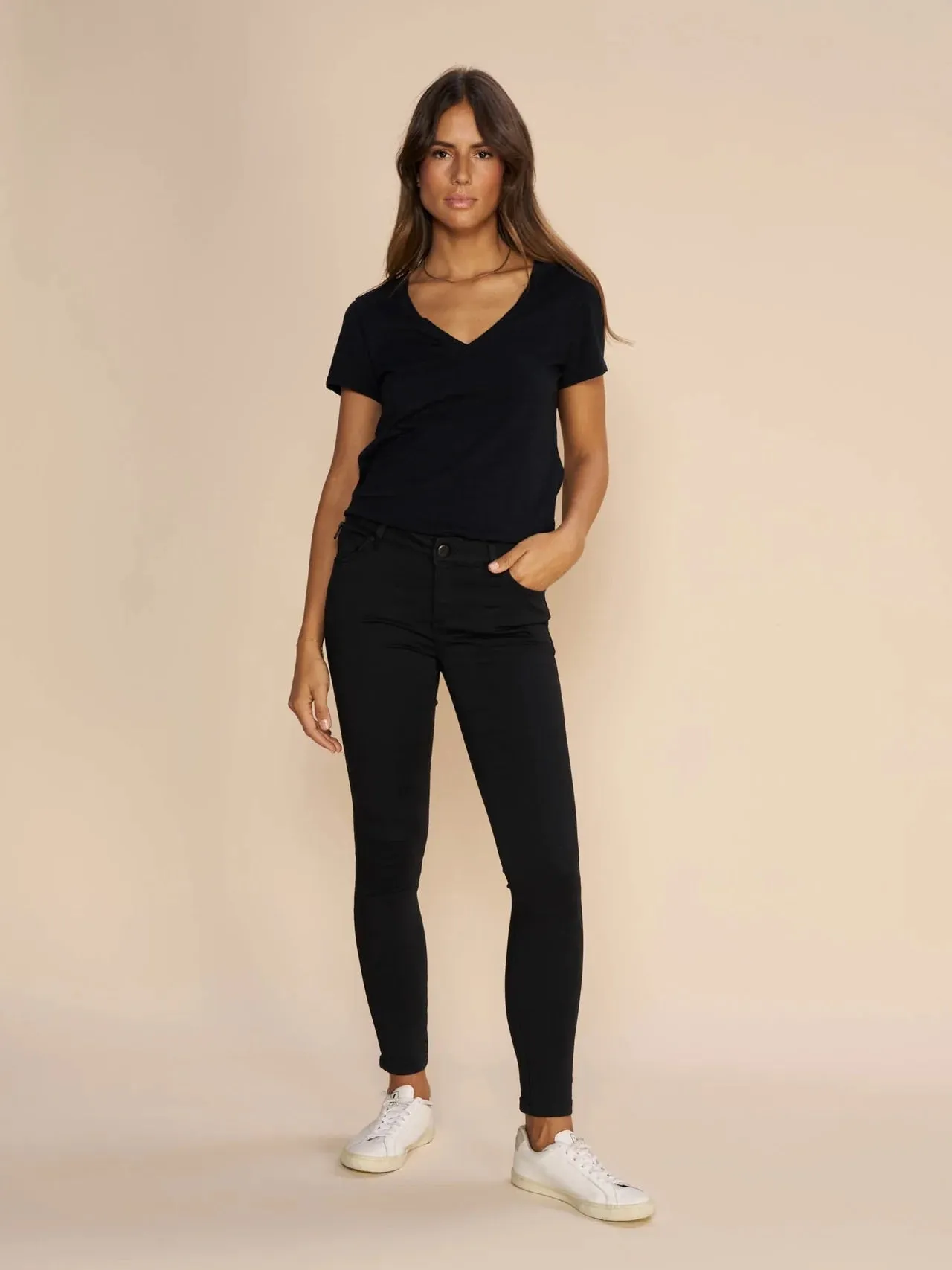 Mos Mosh Victoria  7/8 Silk Touch Jeans Black