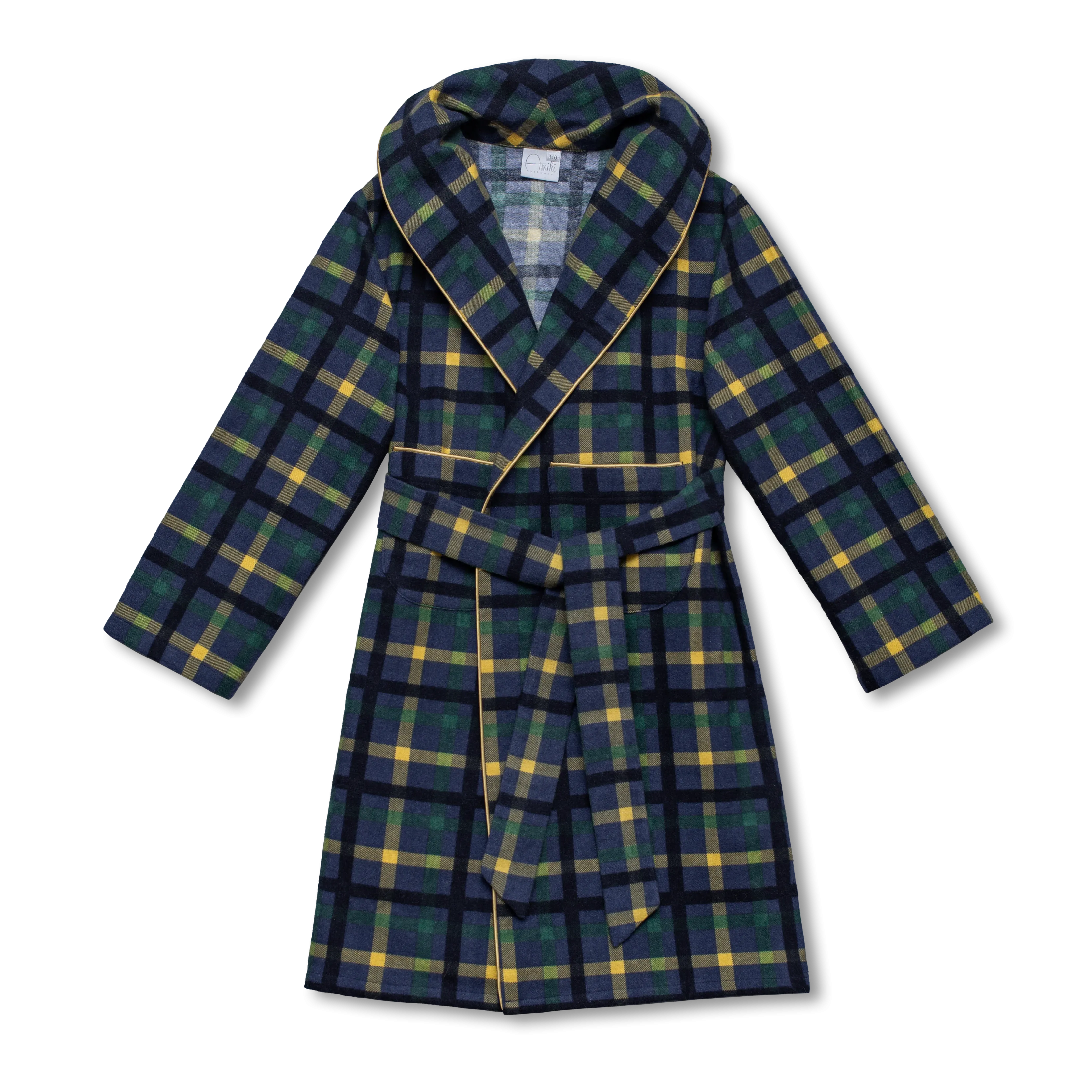 NATHAN - BOYS' BATHROBE IN CHISTMAS TARTAN