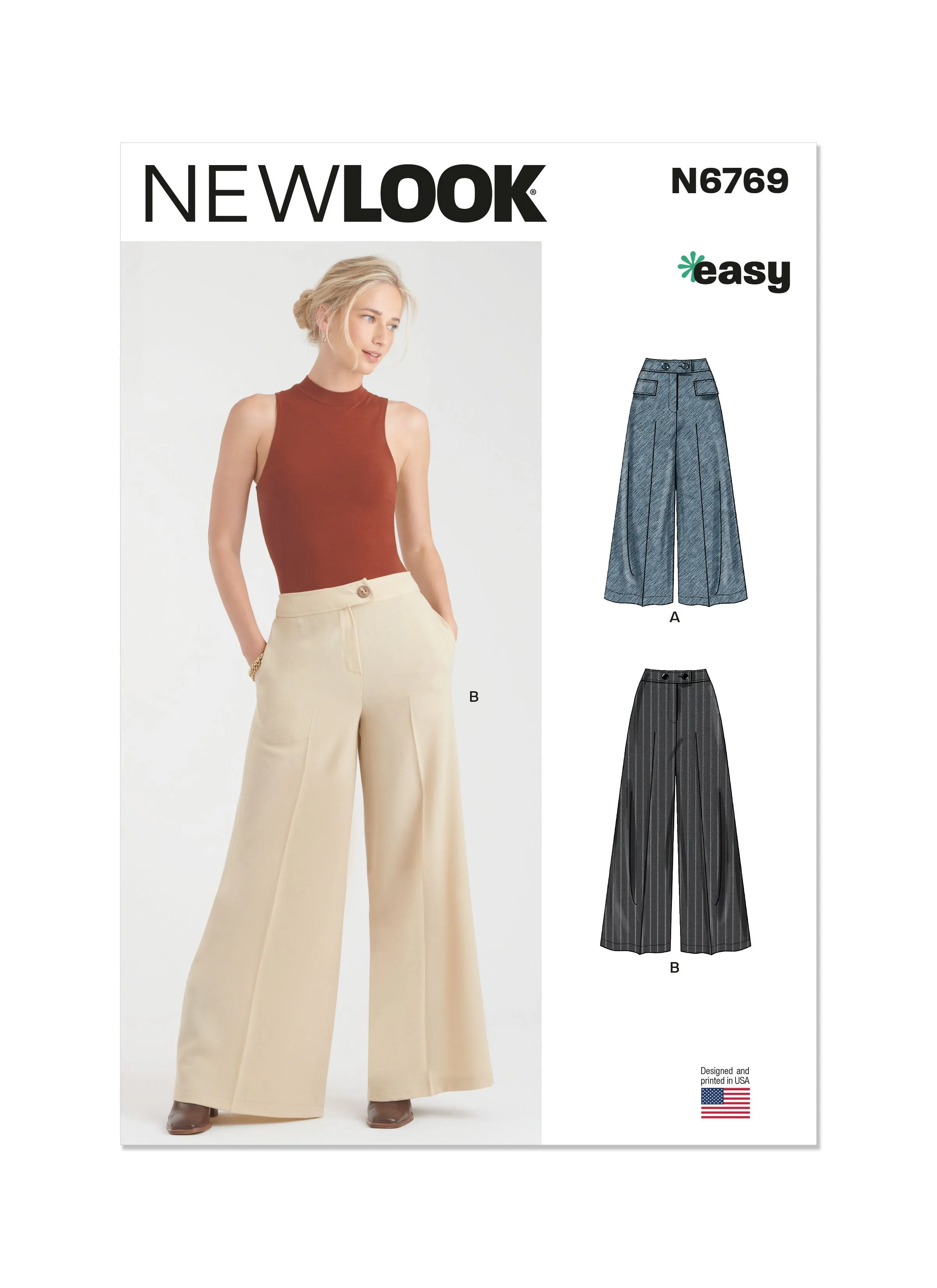 New Look Sewing Pattern 6769 Misses' / Petite Pants