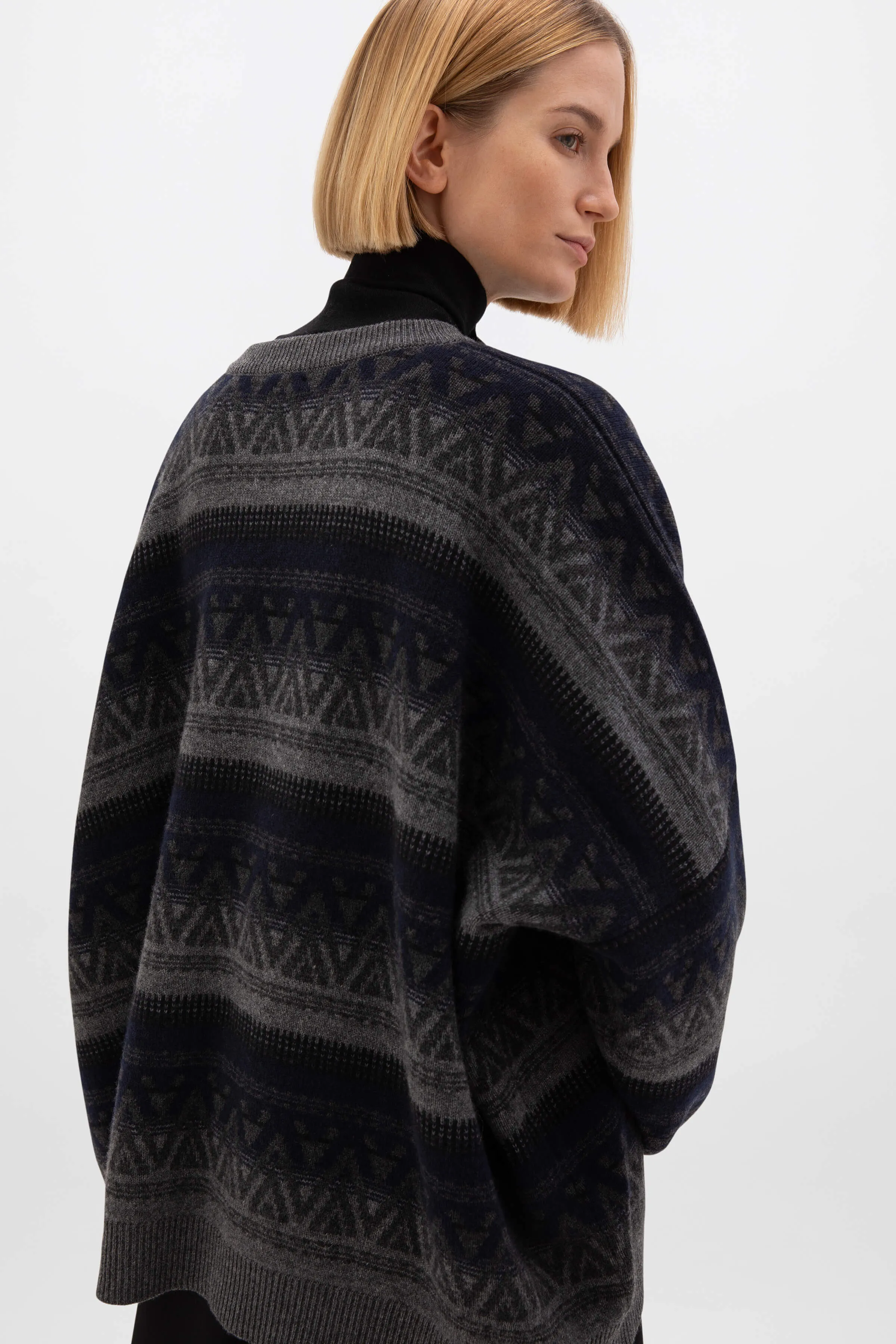 Oversized Graphic Cashmere Jumper