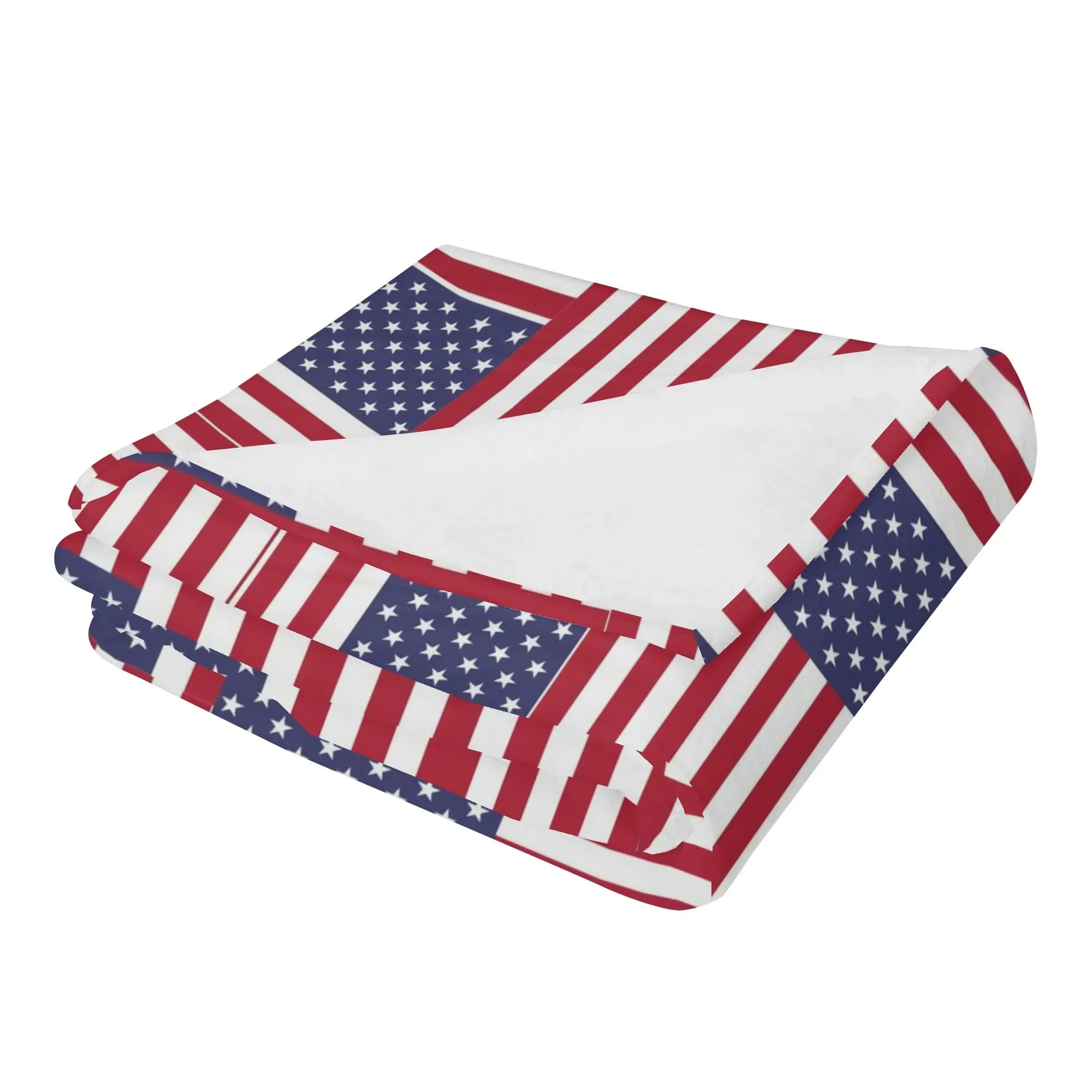 Patriotic 4th of July Flannel Breathable Picnic Blanket