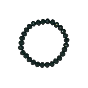 Pine Green Faceted Rondelle 8mm Bracelet