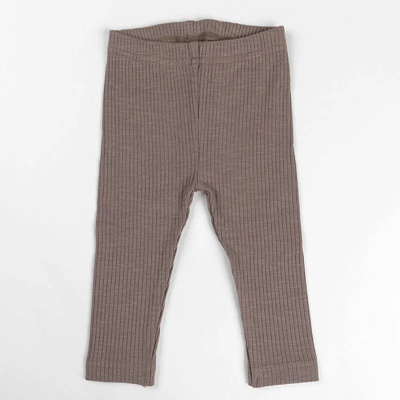 Ponchik Babies   Kids - Cotton Leggings - Carmel Rib