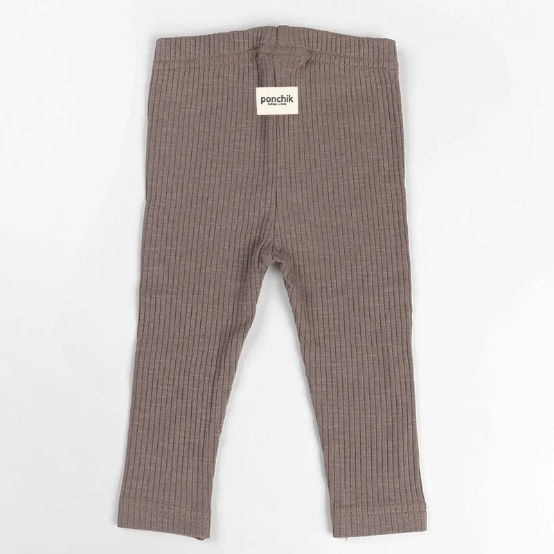 Ponchik Babies   Kids - Cotton Leggings - Carmel Rib