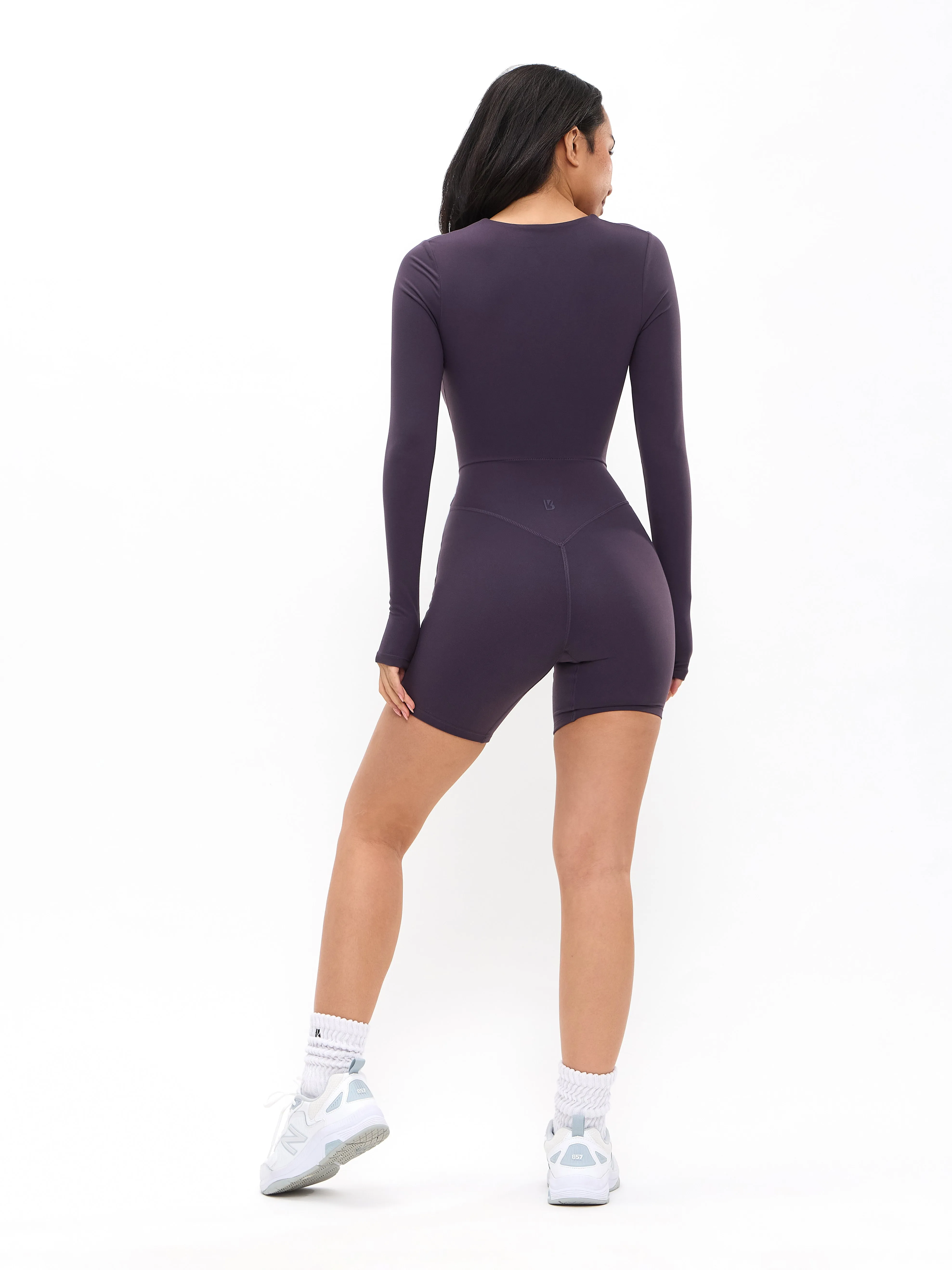 Poshknit Wrap Bodysuit - Purple Shadow