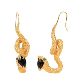 Pre Order:  Mystical Crystal Snake Earrings