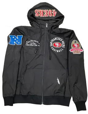 Pro Standard Men's San Francisco 49ers Hybrid Woven Full-Zip Hoodie - Black