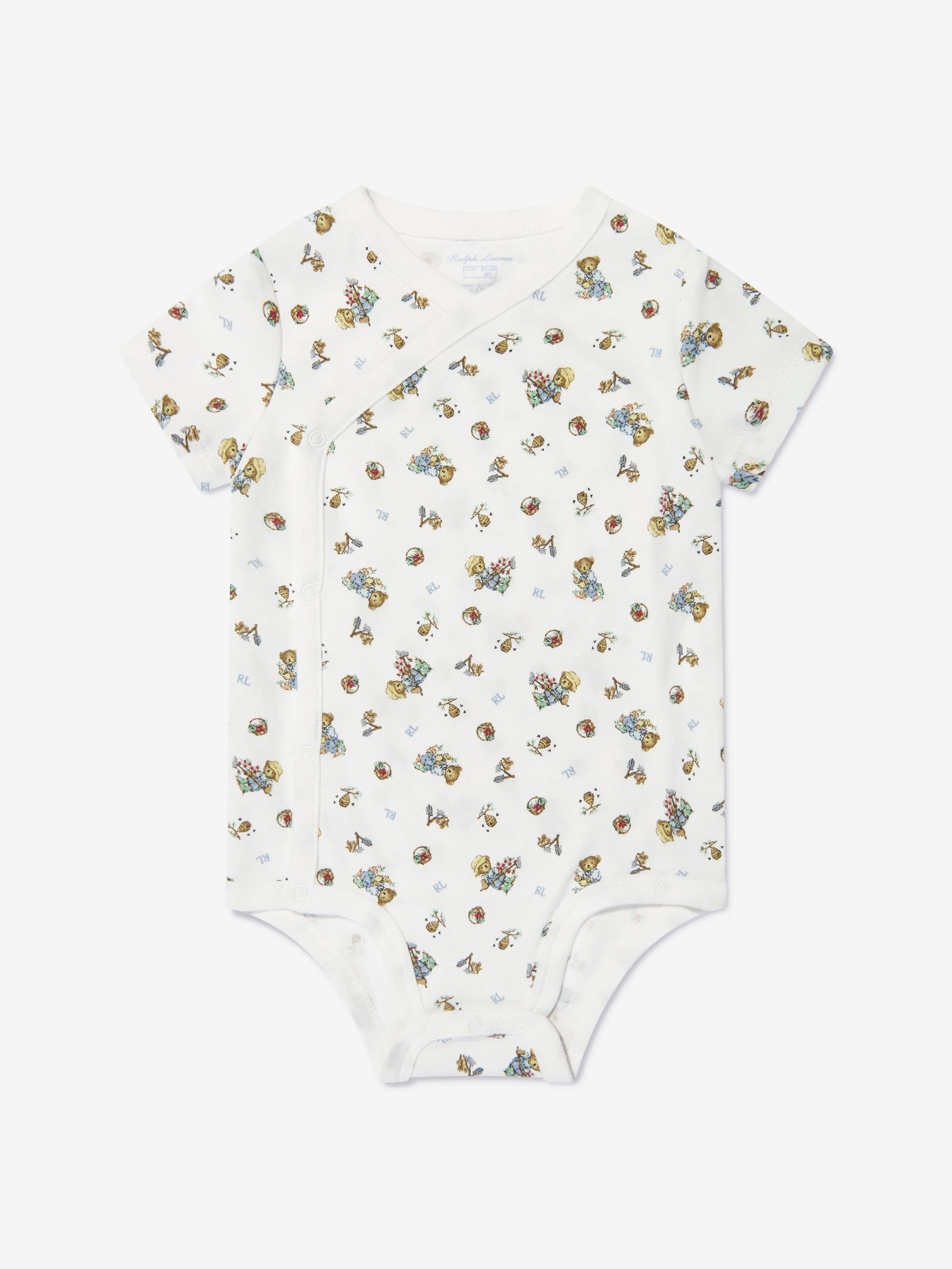 Ralph Lauren Baby Boys Bear Bodysuit Gift Set in Ivory