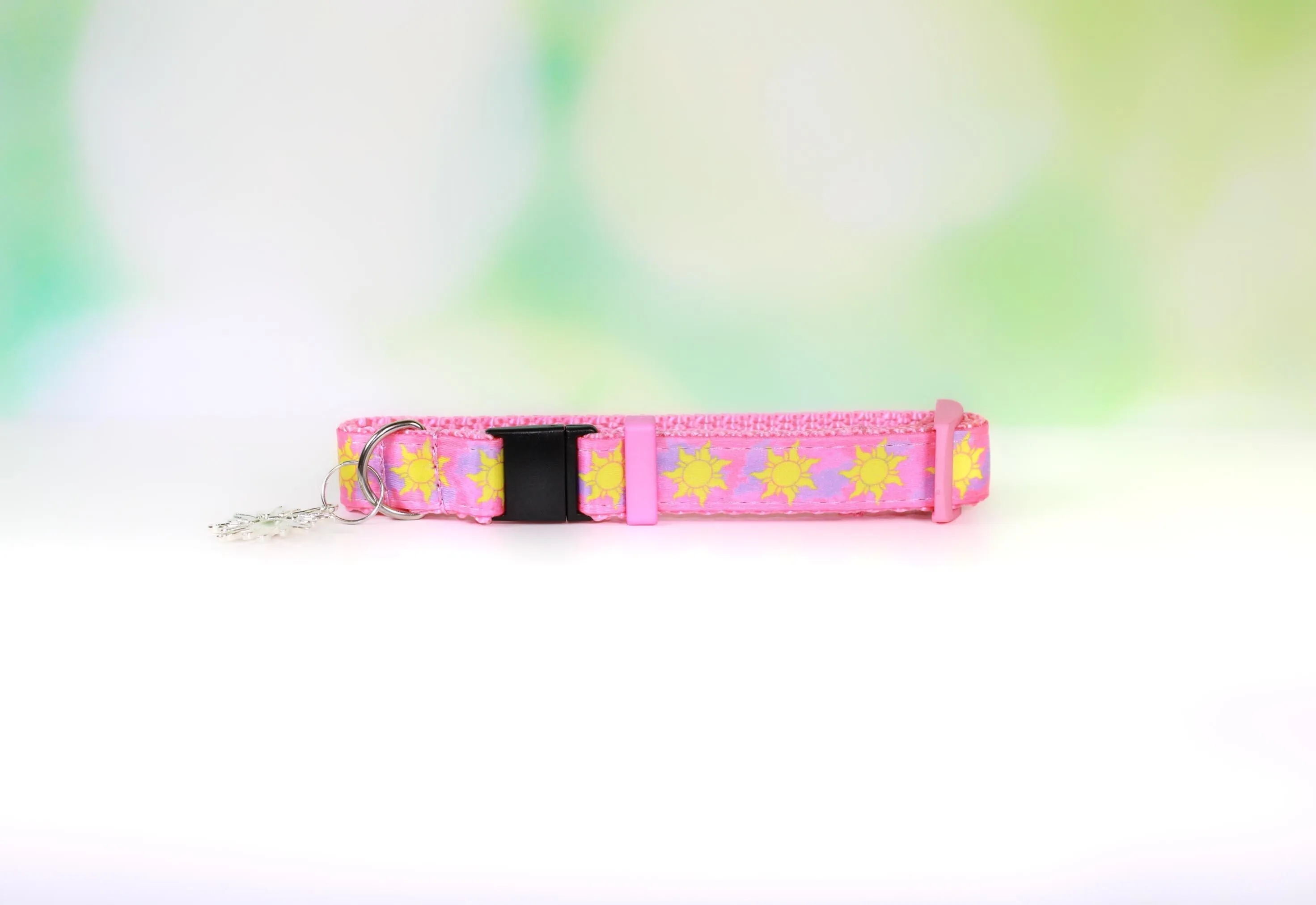 Rapunzel dog collar, Tangled Cat collar, Sun collar, Pretty pink collar, Disney princess, Purple adjustable collar, Sunny collar