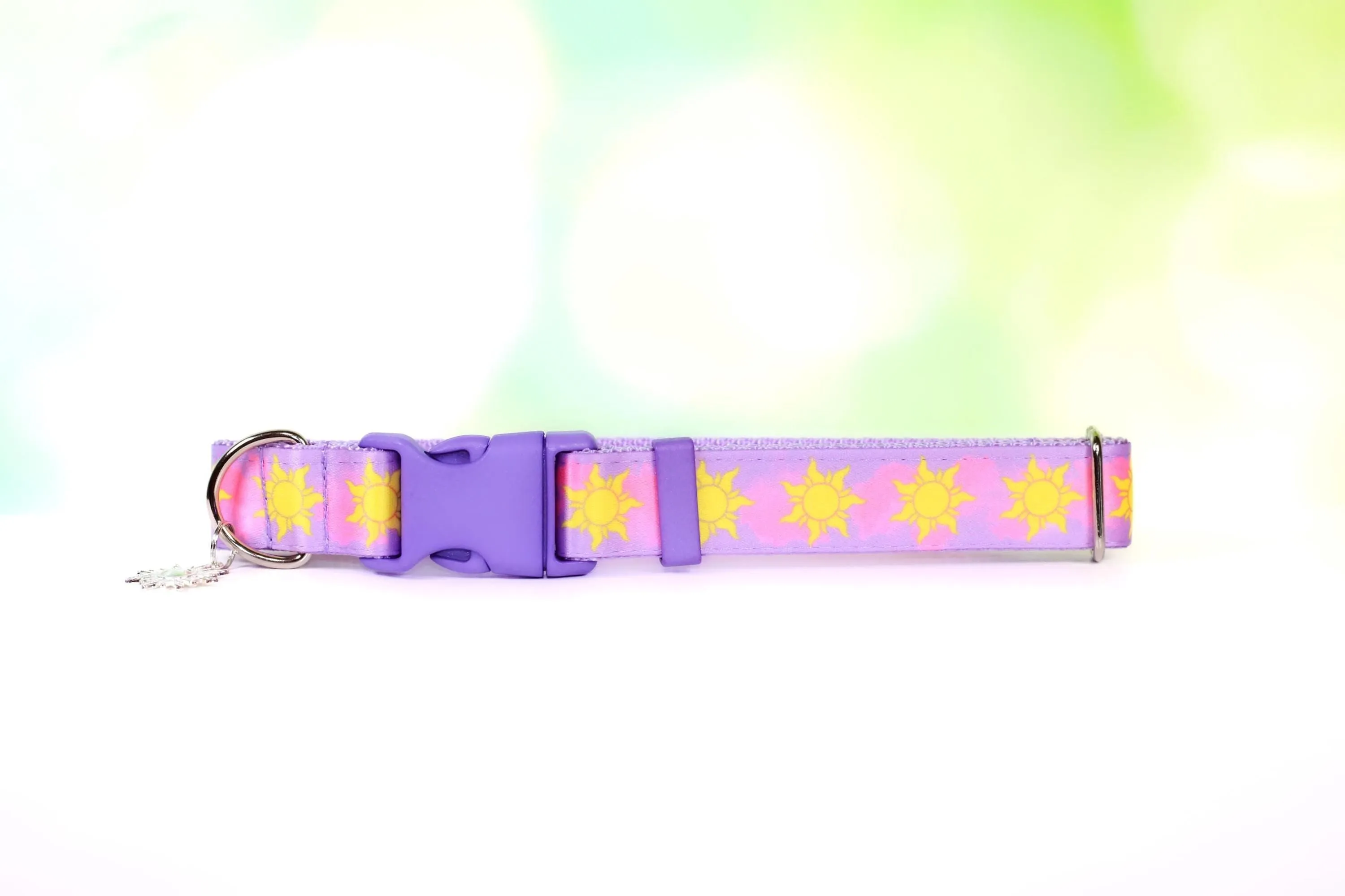 Rapunzel dog collar, Tangled Cat collar, Sun collar, Pretty pink collar, Disney princess, Purple adjustable collar, Sunny collar