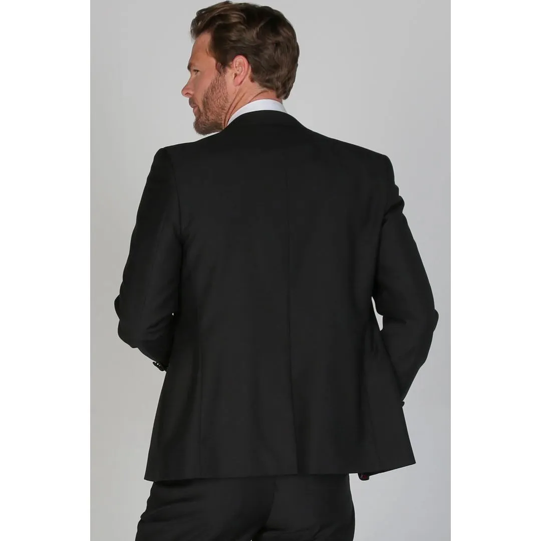 Regent - Men's Black Blazer Wedding Prom