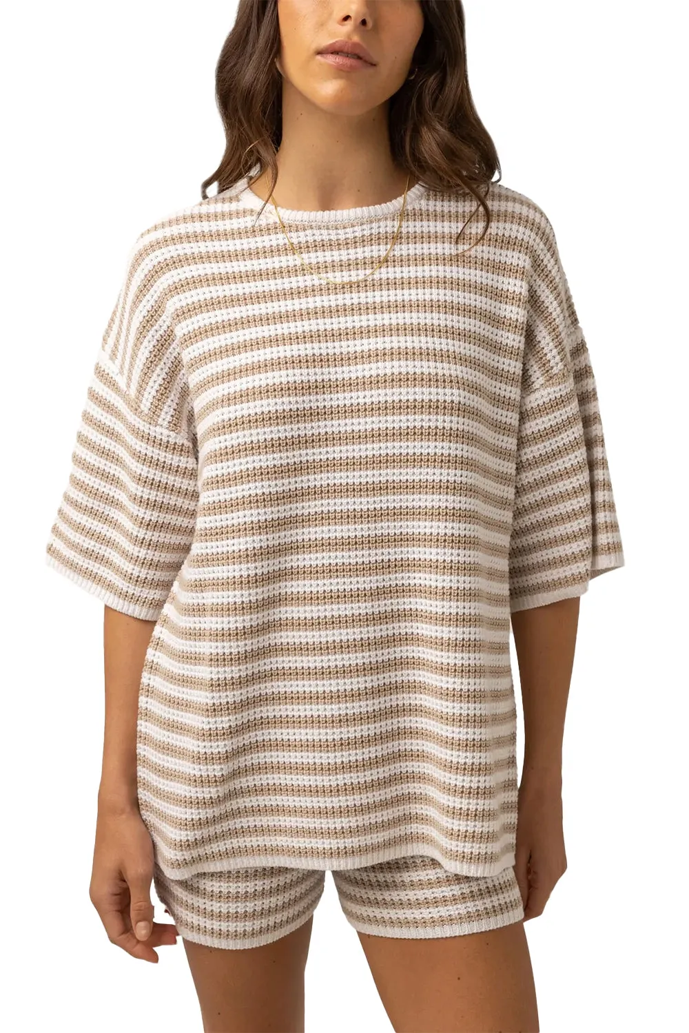 Rhythm Womens Corsica Knit Oversized Tee