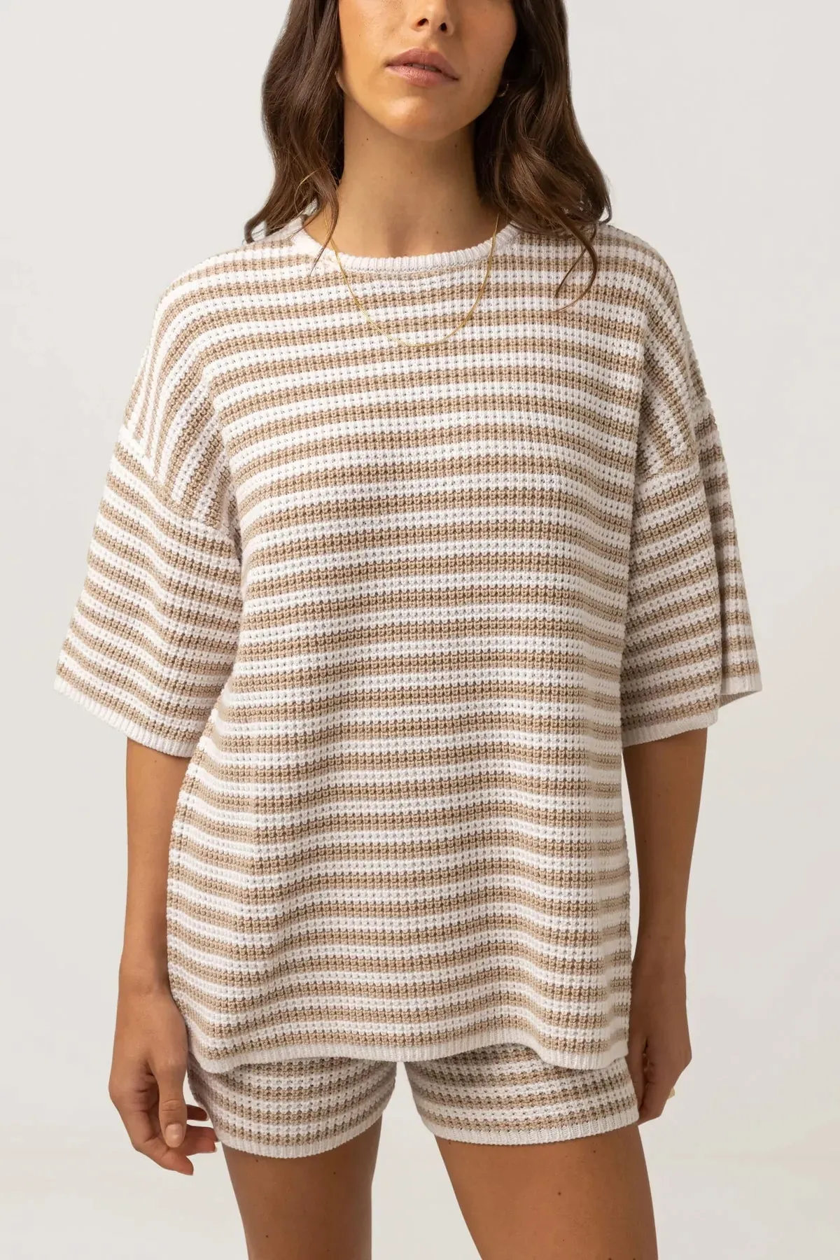 Rhythm Womens Corsica Knit Oversized Tee