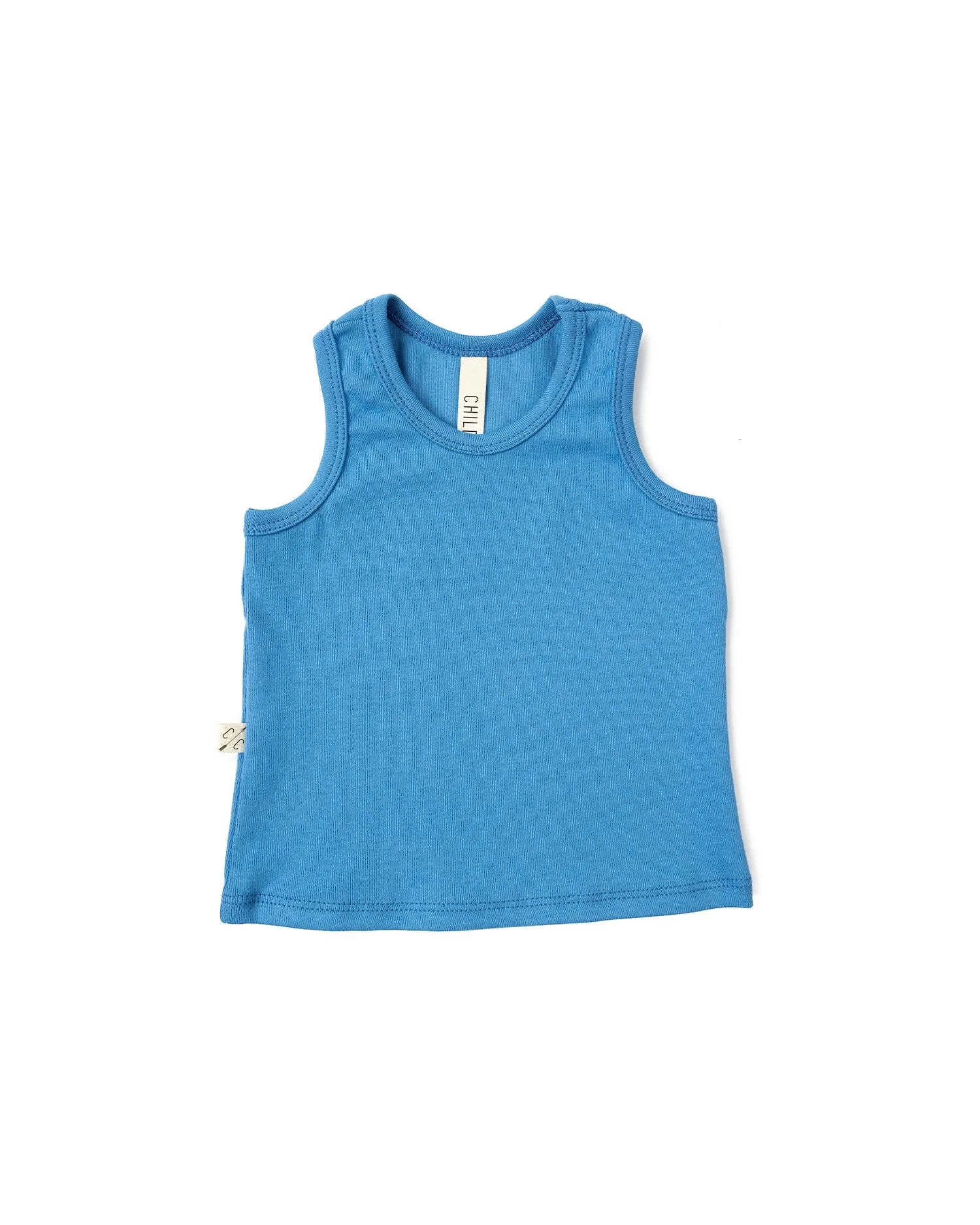 rib knit tank top CO - marine blue