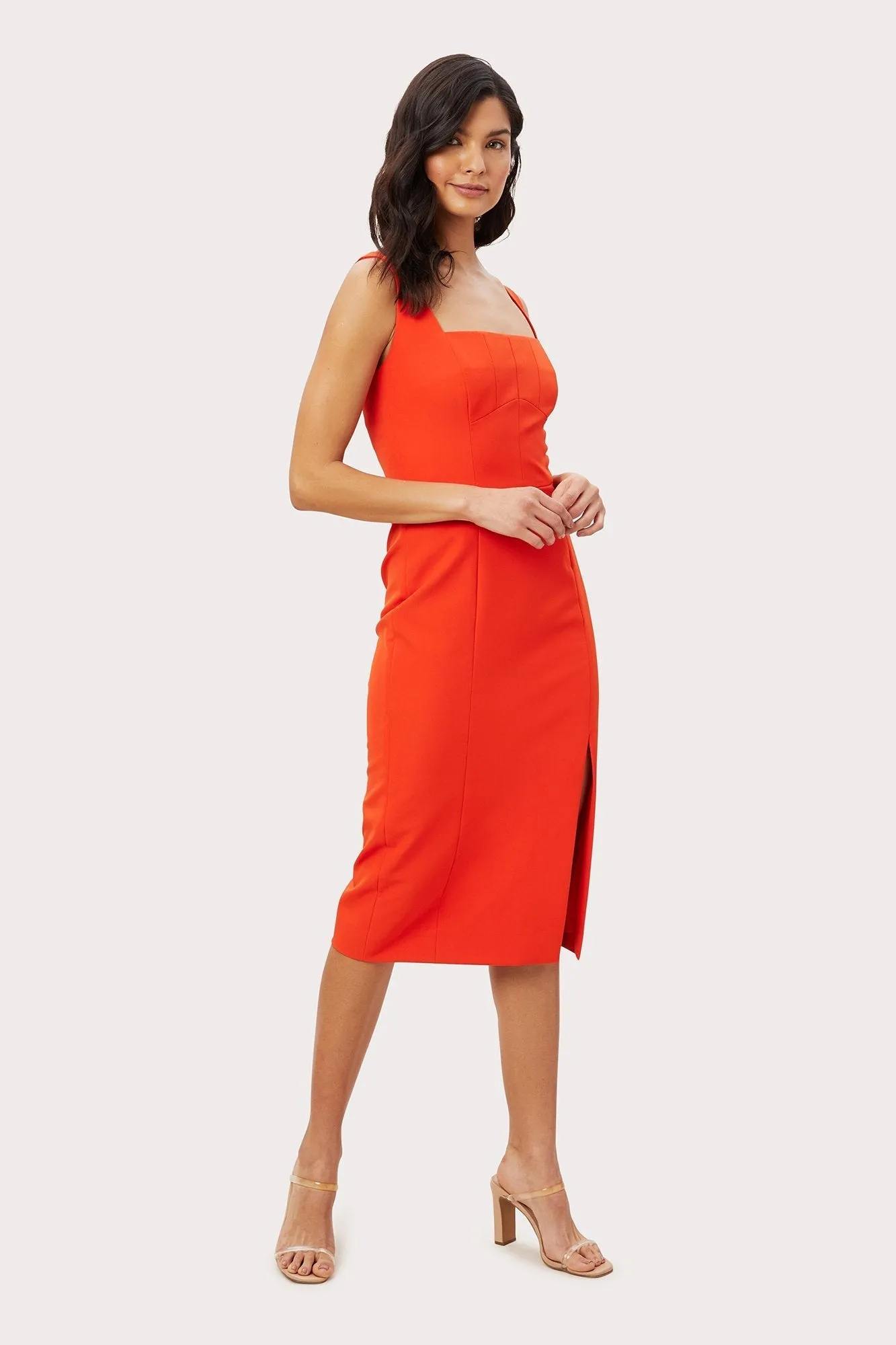 Rita Square Neck Midi Dress