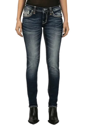 Rock Revival Hibiscus Skinny Jeans